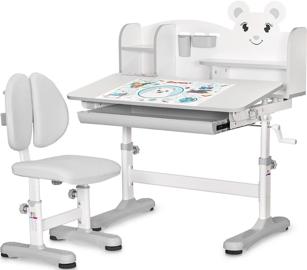 Комплект мебели школьный Mealux Panda XL Grey (BD-29 G)